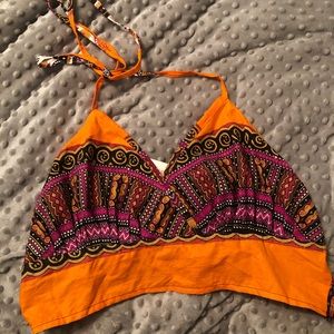 Cropped halter top